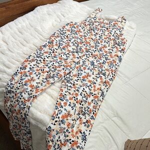 Floral Button Strap Jumpsuit